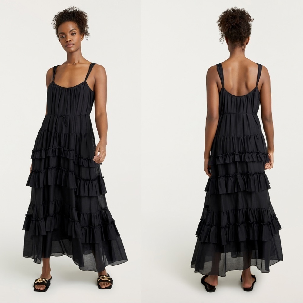 Cinq à Sept Kandra Tiered Maxi Dress - Cottagecore Boho Romantic Whimsigoth - 0 - Picture 4 of 15